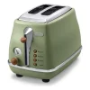 Grille-pain Delonghi Icona Vintage 2 tranches 900W vert olive