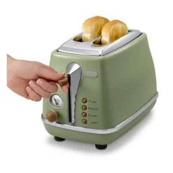 Grille-pain Delonghi Icona Vintage 2 tranches 900W vert olive