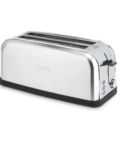 Grille-pain H.KoeNIG TOAS28 - 2 fentes - 3 fonctions - Thermostat réglable 7 niveaux - Acier inoxydable - Gris
