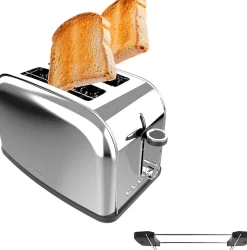 Grille-pain Inox 2 Fentes Longues 850W