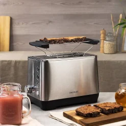 Grille-pain Inox 2 Fentes 1000W Bagel