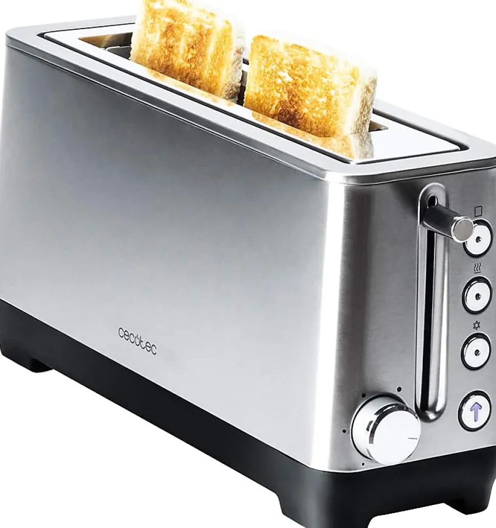 Grille-pain Inox Fente Large 1100W