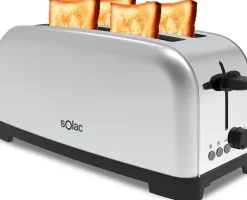 Grille-pain Inox 1400W 2 Fentes Longues