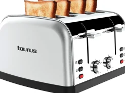 Grille-pain Inox 1900W 4 Fentes Courtes