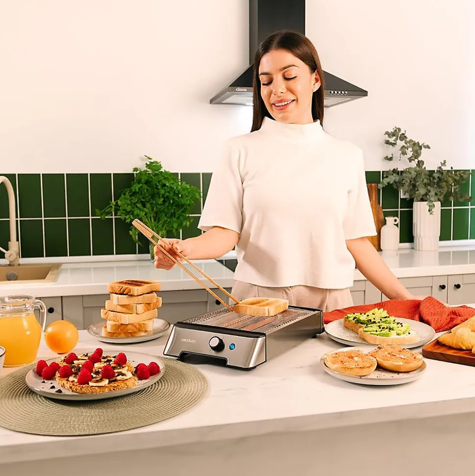 Grille-pain Inox 1000W 3 Tranches Quartz