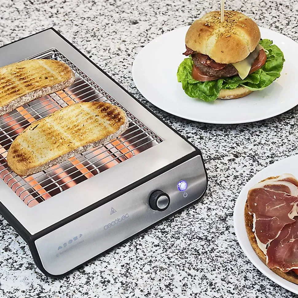 Grille-pain Plat Inox 900W Quartz