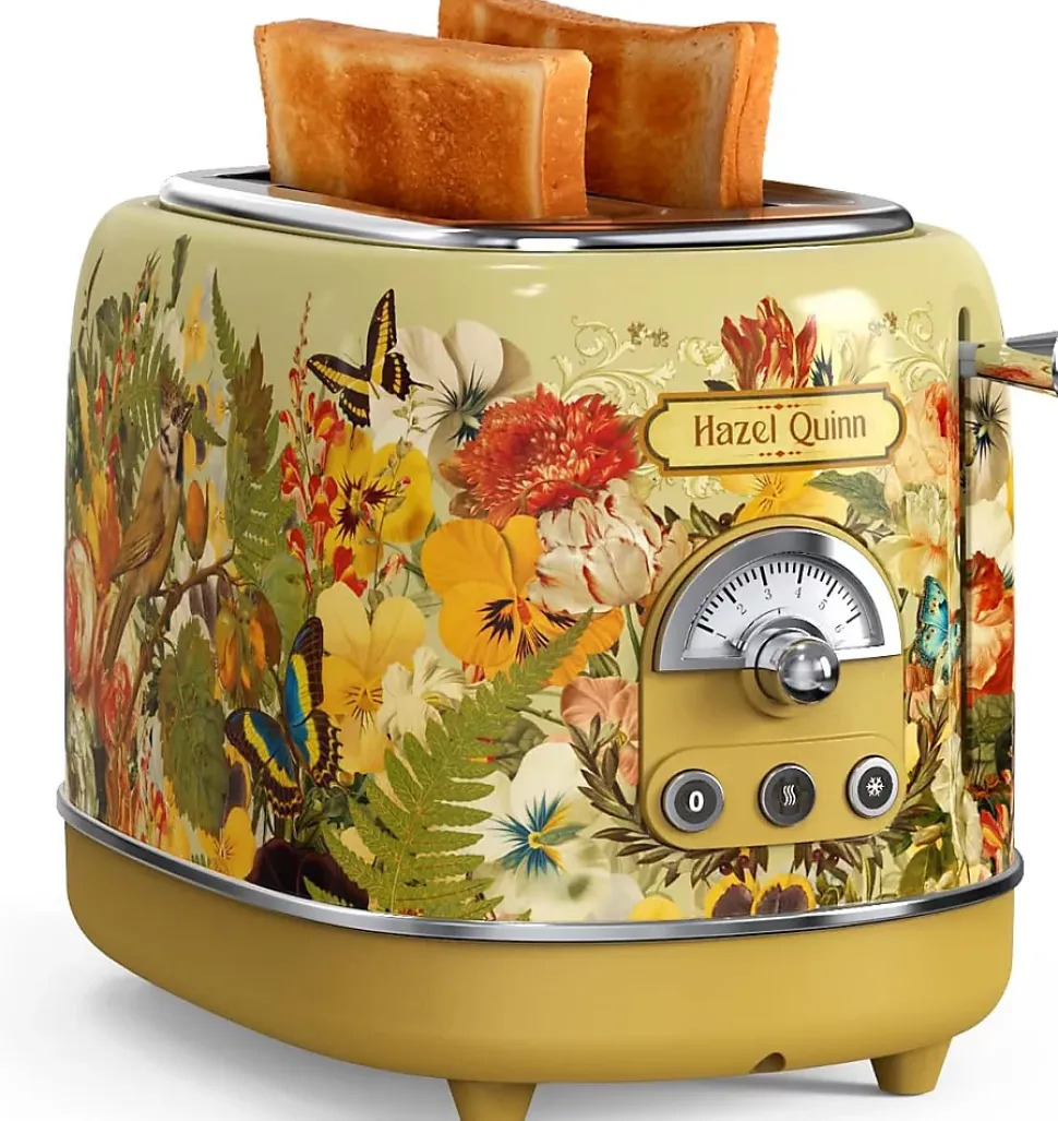 Grille-pain Rétro Jaune 2 Fentes 815W