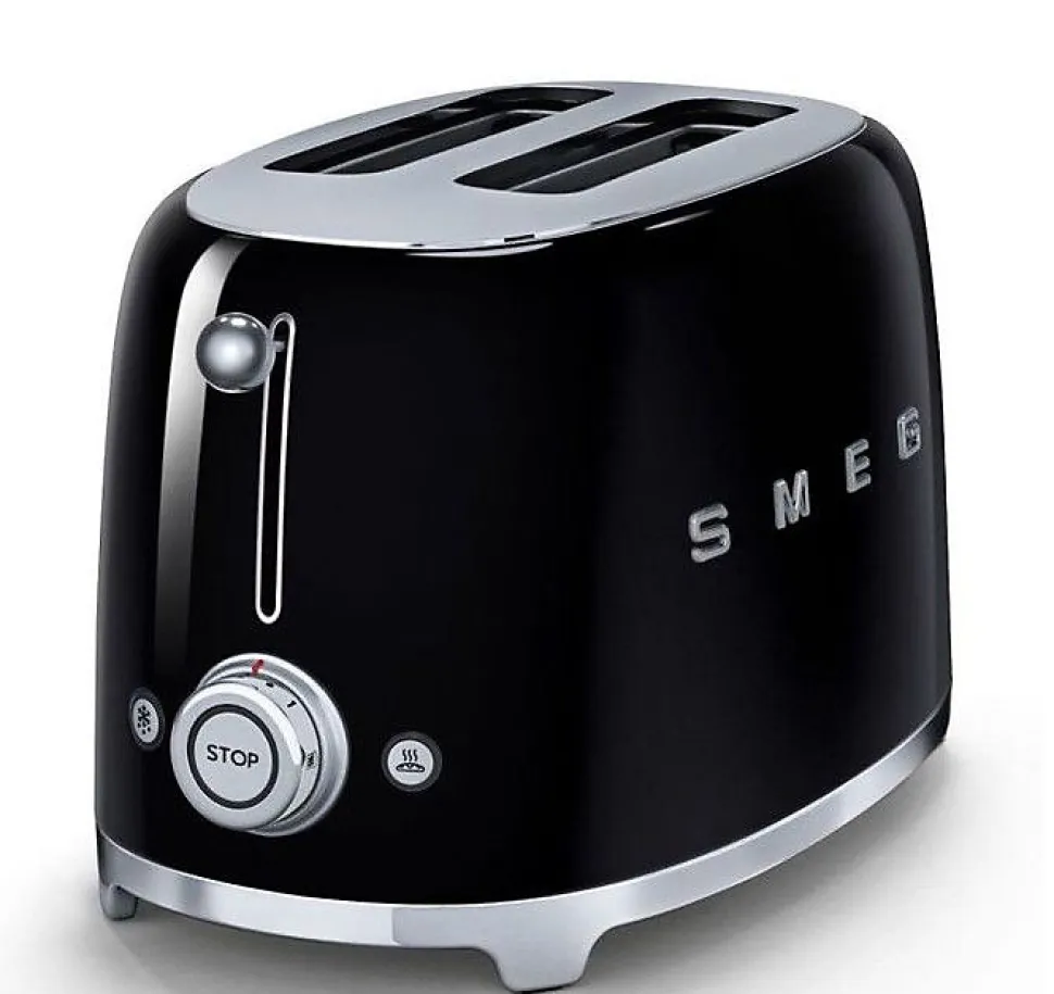 Grille-pain SMEG TSF01BLEU Noir - 2 fentes extra-large - Tiroir ramasse-miettes amovible