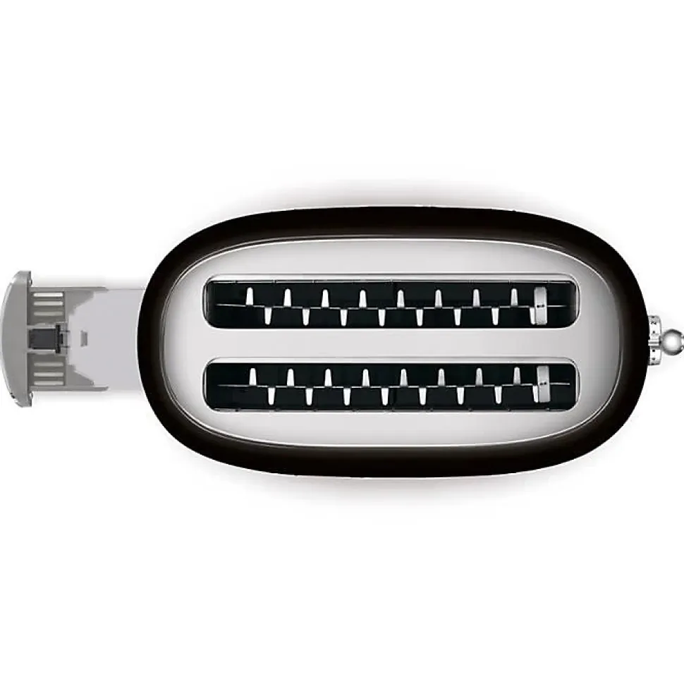 Grille-pain SMEG TSF01BLEU Noir - 2 fentes extra-large - Tiroir ramasse-miettes amovible