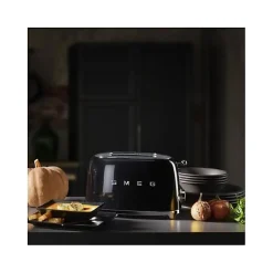 Grille-pain SMEG TSF01BLEU Noir - 2 fentes extra-large - Tiroir ramasse-miettes amovible