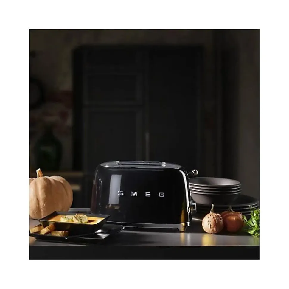 Grille-pain SMEG TSF01BLEU Noir - 2 fentes extra-large - Tiroir ramasse-miettes amovible