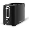 Grille-pain Techwood TGP-278BC doté de 2 larges fantes - 700W - Contrôle du brunissage réglable, Tiroir ramasse-miettes