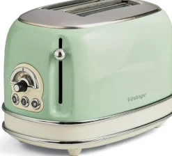 Grille-pain Vert Inox 2 Fentes 810W