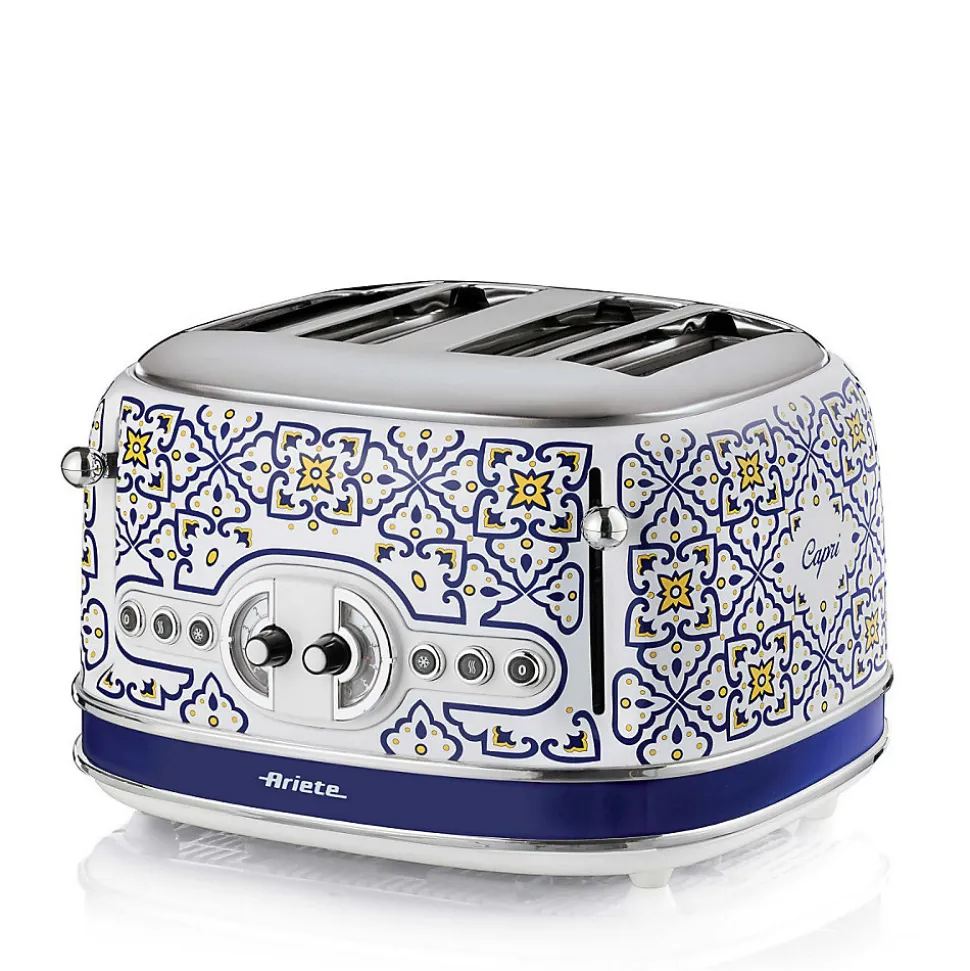 Grille-pain Vintage Capri 4 fentes 1630W Design rétro ARIETE