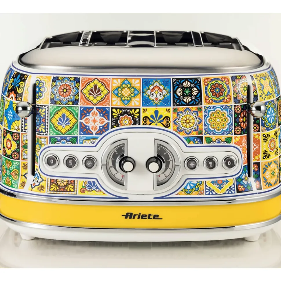 Grille-pain Vintage Positano 4 fentes 1630W Design Rétro ARIETE