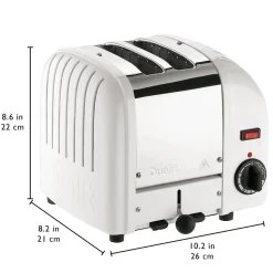 Grille-pains 2 fentes 1250w blanc Dualit 20261