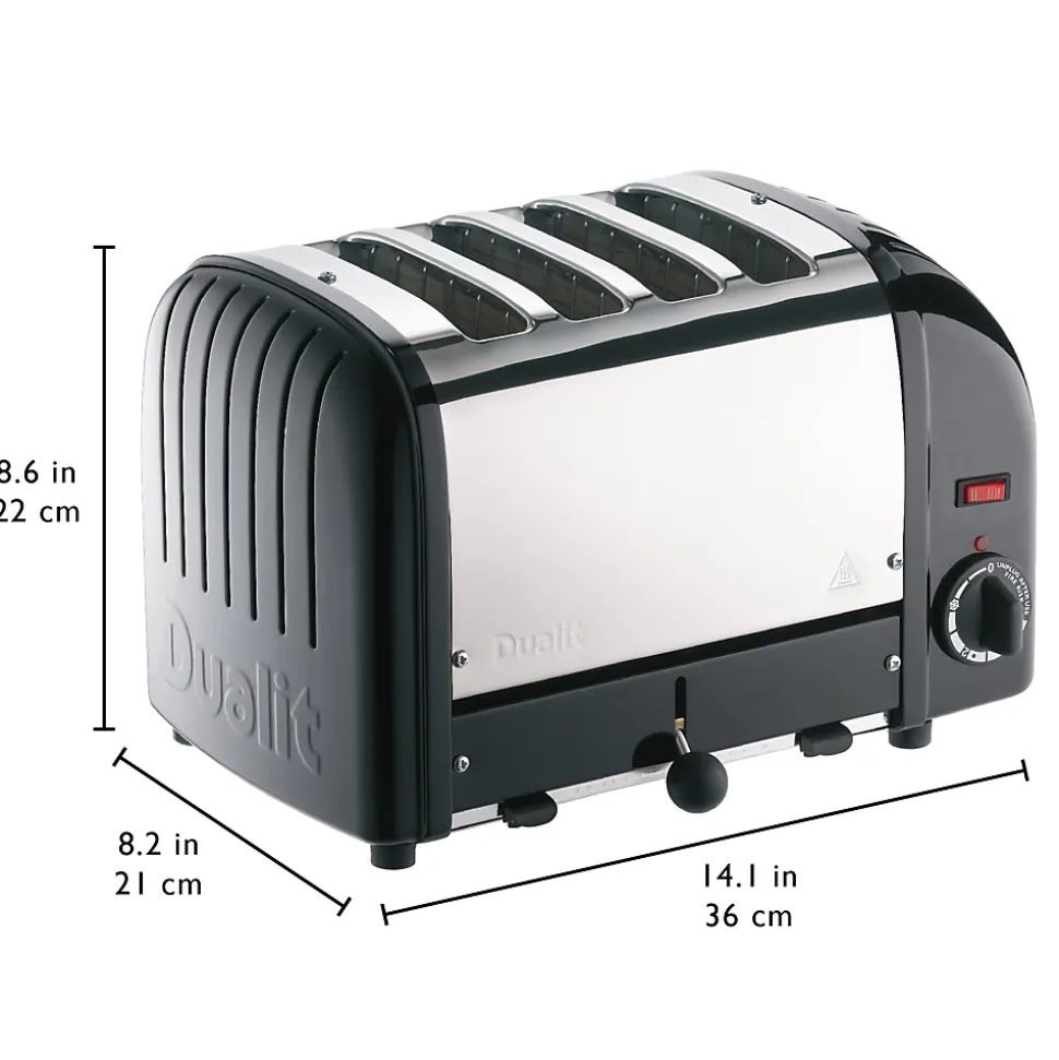 Grille-pains 4 fentes 2200w noir mat Dualit 40357 vario