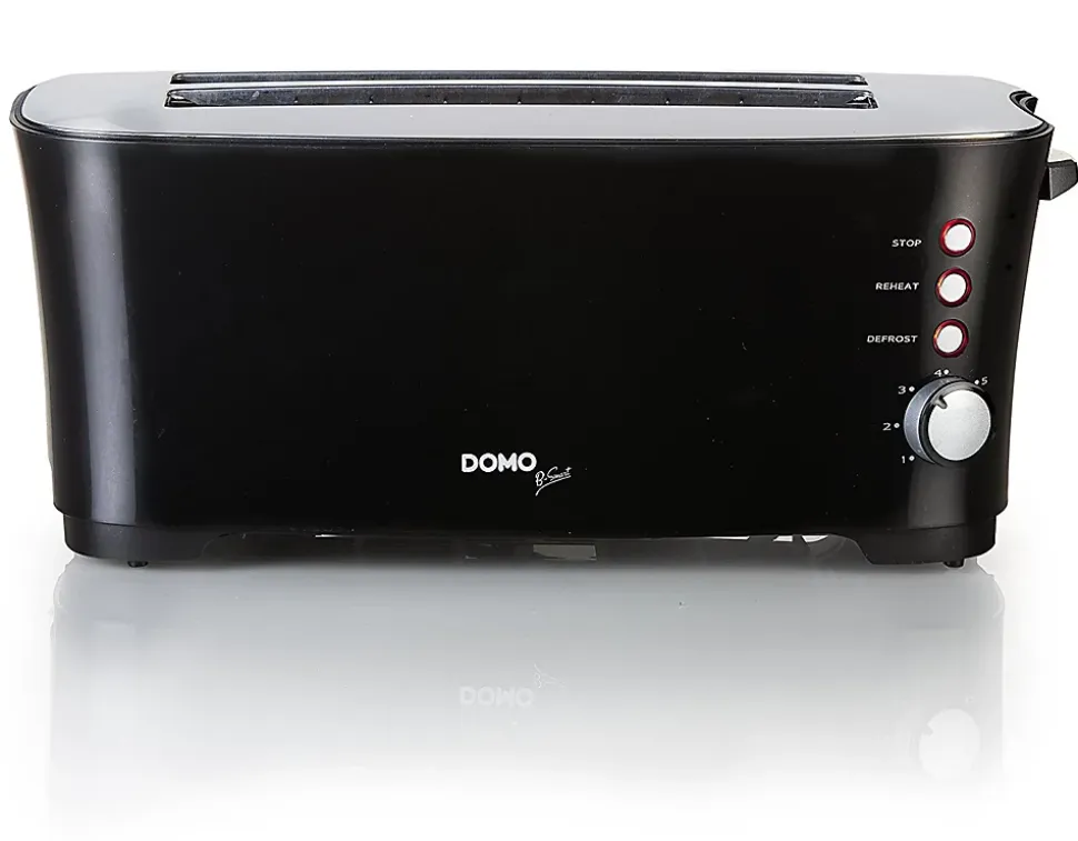 Grille-pains 2 fentes 1350w noir Domo DO961T b-smart