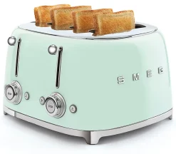 Grille-pains 4 fentes 950w vert d'eau Smeg TSF03PGEU années 50