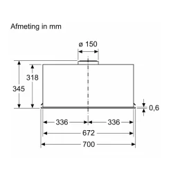 Groupe filtrant 70cm 595m3/h inox Bosch DLN77AC50 ser6