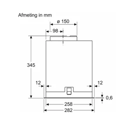 Groupe filtrant 70cm 595m3/h inox Bosch DLN77AC50 ser6