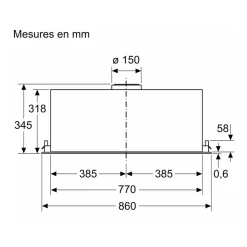 Groupe filtrant 86cm 600m3/h noir Neff D86NAC1S0B n70