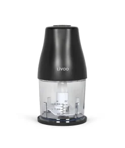 Hachoir - LIVOO - 300 ml - 400 W - 1 vitesse et fonction turbo - 2 lames en inox - Noir