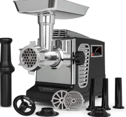 Hachoir à viande électrique, 700 watts, 2 vitesses, Marche arrière, Couteau en inox