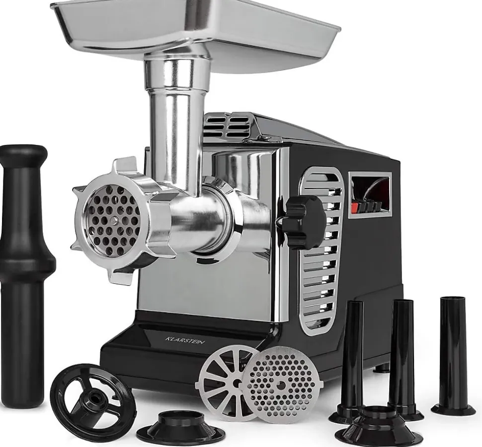 Hachoir à viande électrique, 700 watts, 2 vitesses, Marche arrière, Couteau en inox