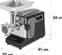 Hachoir à viande électrique, 700 watts, 2 vitesses, Marche arrière, Couteau en inox