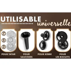 Hachoir à viandes 1000W Bomann FW6067CB-Inox/Noir