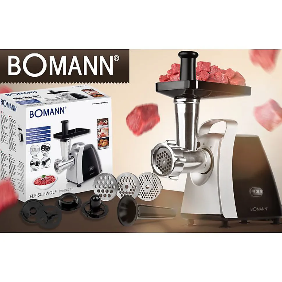 Hachoir à viandes 1000W Bomann FW6067CB-Inox/Noir