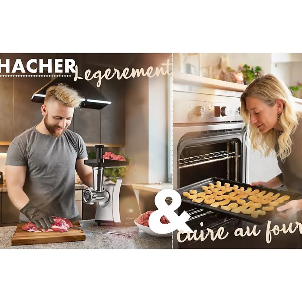 Hachoir à viandes 1000W Bomann FW6067CB-Inox/Noir