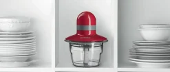 Hachoir BOSCH MMR08R2 - Rouge/Gris - 400W - Capacité 0,8L - Couteau inox - Batteur a blancs