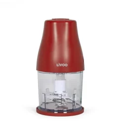 Hachoir Electrique - LIVOO - DOP244R - 400W - 1 vitesse et turbo - Bol gradué 300 ml - 2 lames acier inoxydable