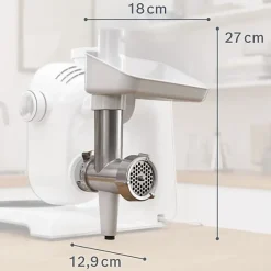 Hachoir Electrique a viande pour Kitchen Machine MUM5 - BOSCH - MUZ5FW1 - Disque ajouré en inox diametre 4.5 mm