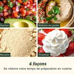 Hachoir Electrique électrique - CUISINART - CCH32E Pixie Chopper - 250 W - 0,7 L - Gris