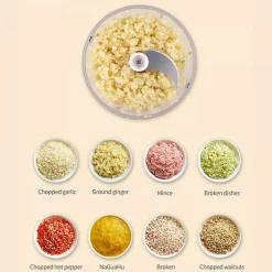 Hachoir électrique portable sans fil 100ml Rose Herzberg HG03183-PNK