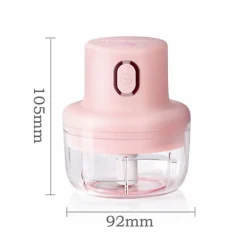 Hachoir électrique portable sans fil 100ml Rose Herzberg HG03183-PNK