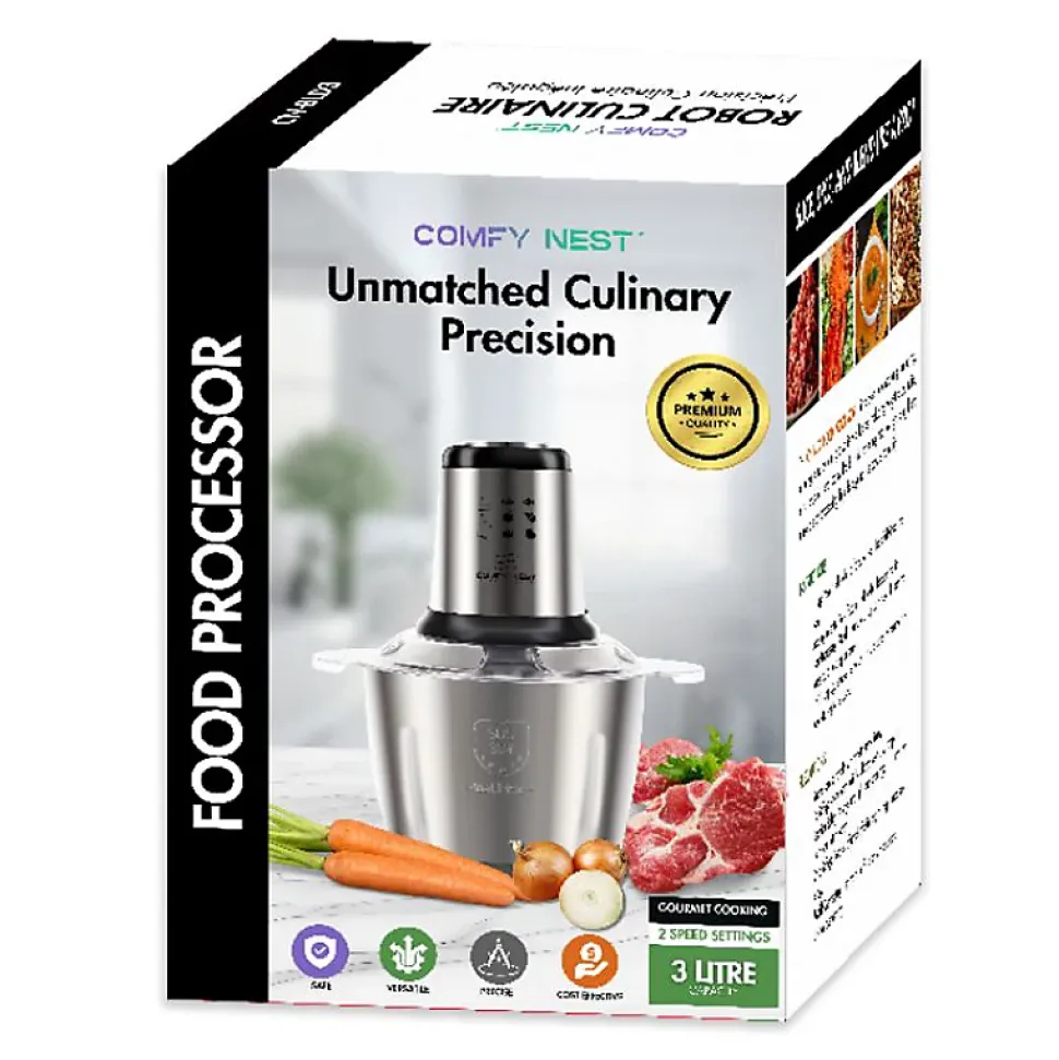 Hachoir mulitfonction 3L 1000W Comfy Nest CNBLD3