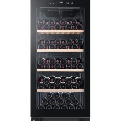HAIER HWS116GAE - Cave a vin de vieillissement - Pose libre - 116 bouteilles H126.5 x L59,5 cm - Noir