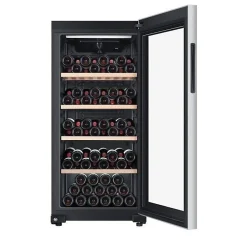 HAIER HWS116GAE - Cave a vin de vieillissement - Pose libre - 116 bouteilles H126.5 x L59,5 cm - Noir