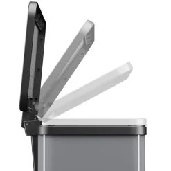 Hailo Poubelle à pédale Oko Trio Plus Taille L 3x9 L Argenté 0633 220