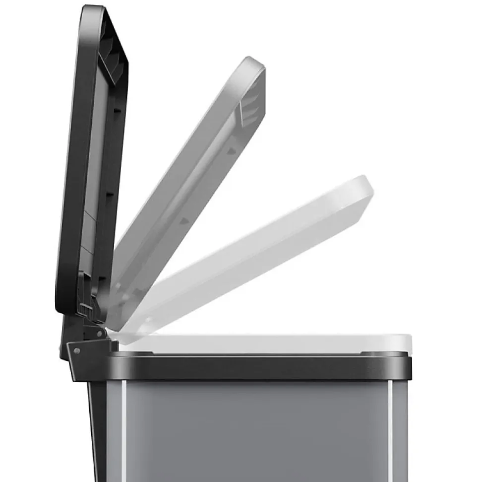 Hailo Poubelle à pédale Oko Trio Plus Taille L 3x9 L Argenté 0633 220