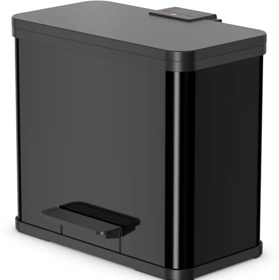 Hailo Poubelle à pédale Oko Duo Plus Taille L 17+9 L Noir 0630 260