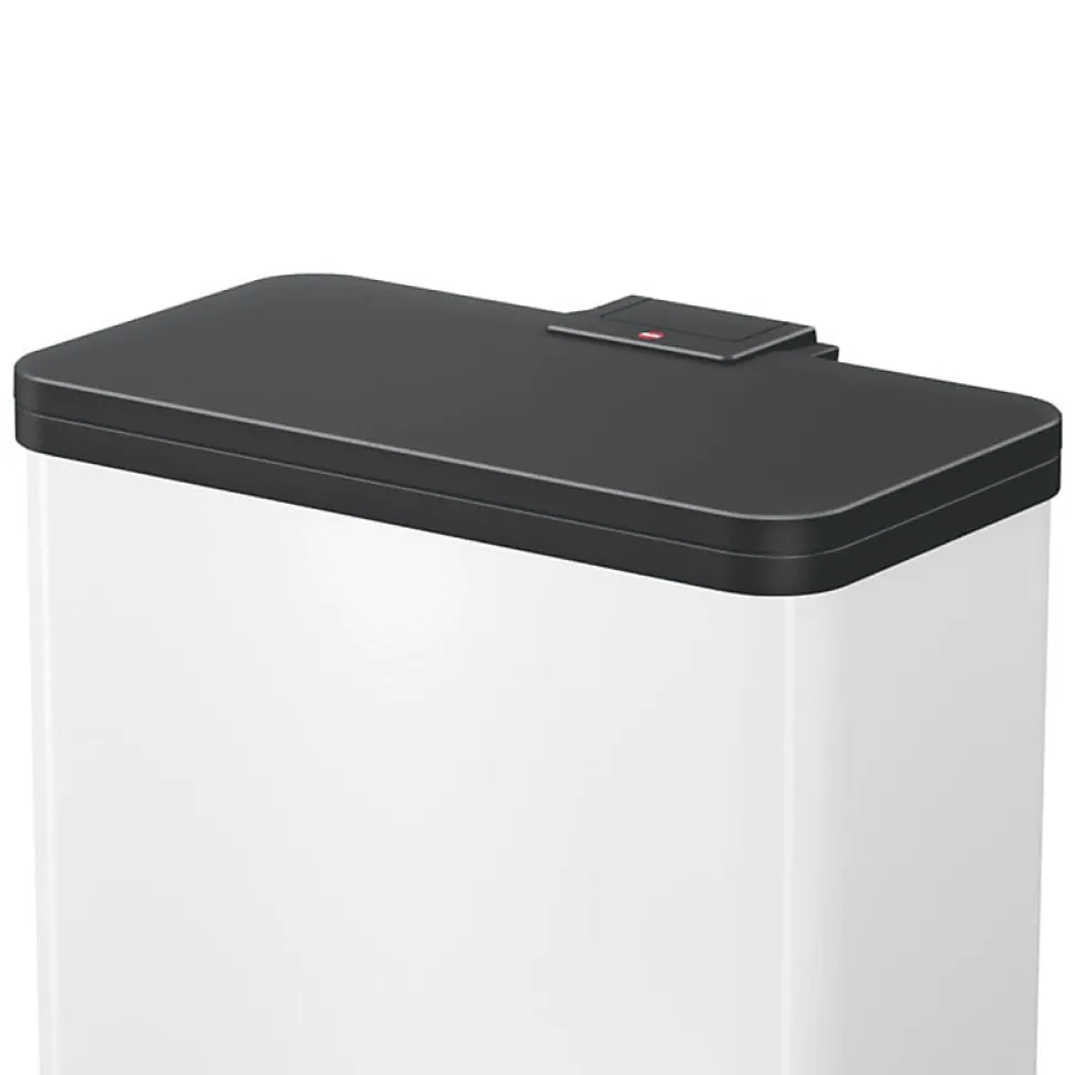 Hailo Poubelle à pédale Oko Duo Plus Taille L 17+9 L Blanc 0630 230
