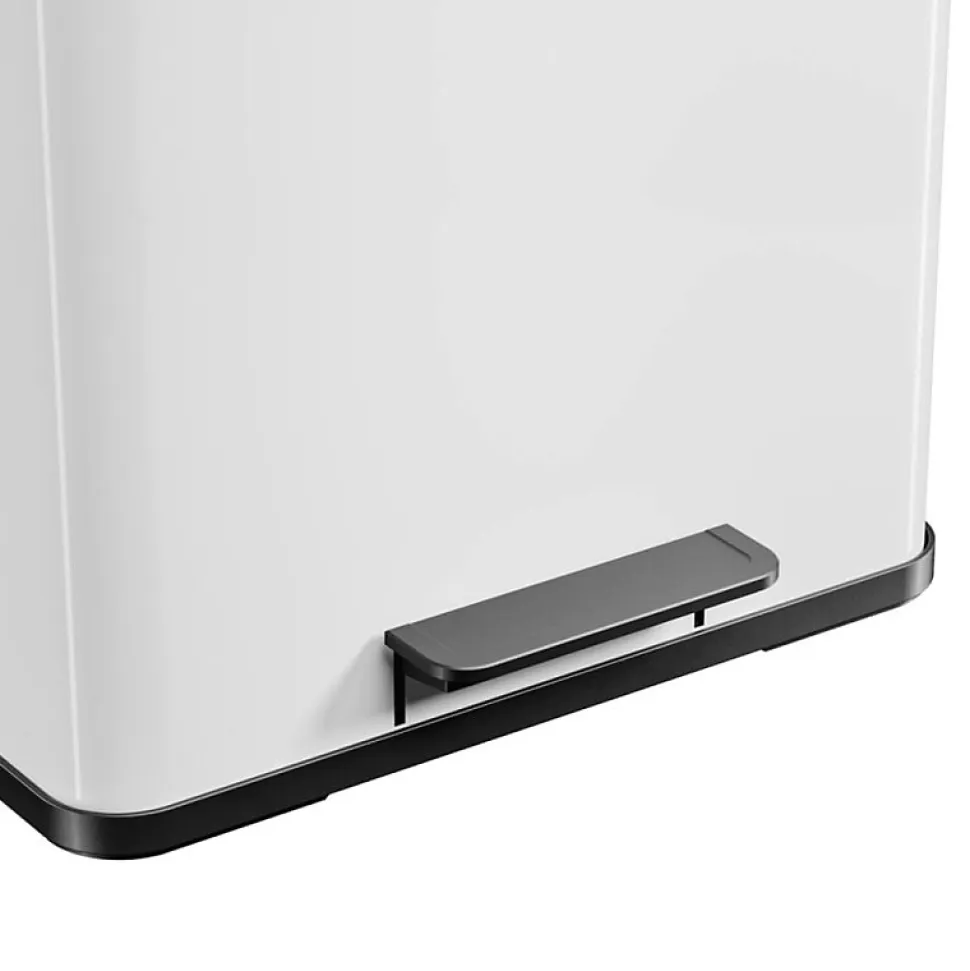 Hailo Poubelle à pédale Oko Duo Plus Taille L 17+9 L Blanc 0630 230