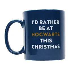 Harry Potter - Mug Noël motif/style ch'teau de Poudlard Blue/White (Taille unique)