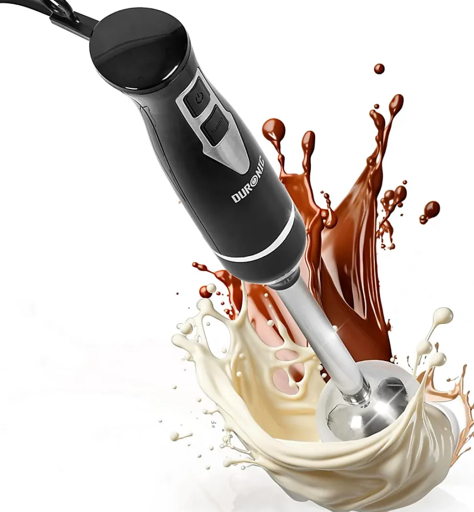 HB35B Mixeur plongeant 350W 2 vitesses Lames inox résistantes à la chaleur Soupe purée smoothie pâtisserie fruit légume Duronic