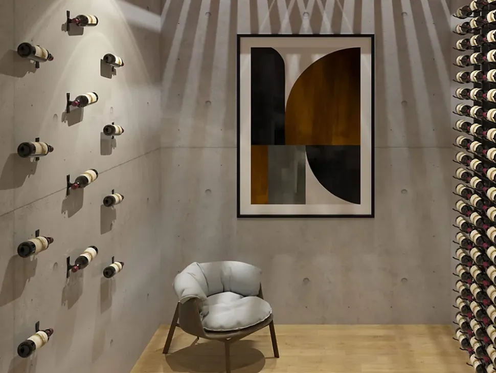 Helix Simple doré support à bouteille de vin mural pour 1 bouteille gauche